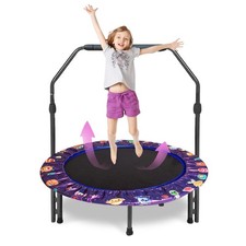 Trampolin für Kinder, Ø 91cm Kleinkind-Trampolin mit Griff, Kinder-Trampolin ...