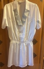 Damen Tennis Kleid weiß Adidas reine Seide Gr. 38-40 neu