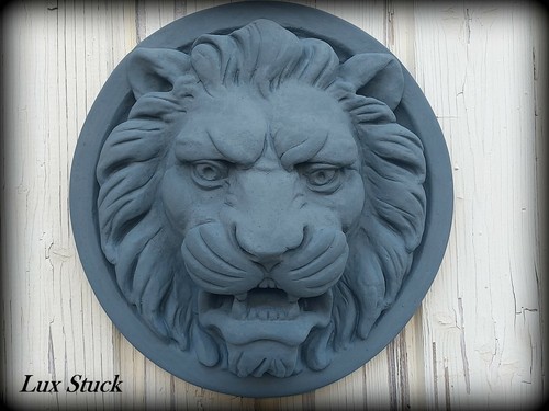 Steinfigur relief löwe - steinfigur,