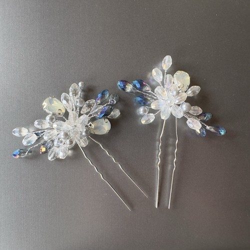Kristall haarschmuck silber - kristall,