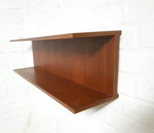 Regal 60er Jahre  Vintage 2 Ebenen Wandregal Braun Mid Century Walter Renz