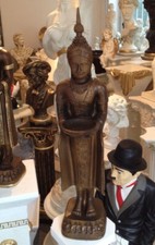 Buddha Groß 74 cm Bronze Designe Feng Shui Statue Figur Garten Deko 