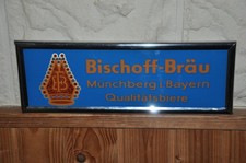 Altes Brauereischild/Imoglasschild 50er J.Bischoff-Bräu Münchberg i. Bayern