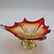 Murano Glas Schale rot orange