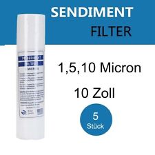 5 x Wasserfilter Ersatzfilterkartusche 10'' Sedimentfilter  