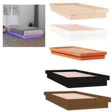 LED Massivholzbett Holzbett