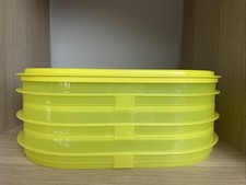 Tupperware Wurstbehälter, Käsebehälter 3x650 ml Gelb Neu 