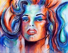 Marilyn Monroe GEMÄLDE abstrakt C. FANTA ORIGINAL Kunst art MALEREI portrait art