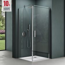 Duschkabine 90x90 100x100 Hebe-/Senk-System Duschabtrennung H:195cm 8mm ESG Nano