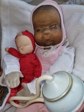 Holzkopfpuppe, Baby, Alt