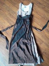 Dirndl braun-weiß kariert