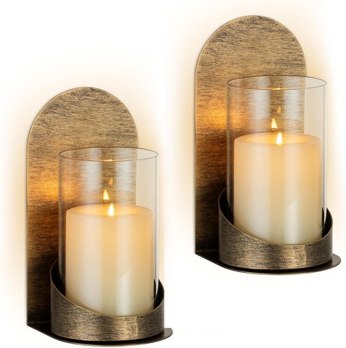 Wandkerzenhalter 2er set - wandkerzenhalter,