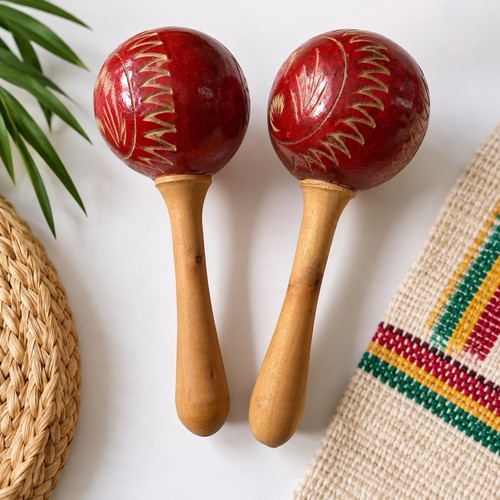 Maracas holz rasseln 5 cm - maracas, 12,5