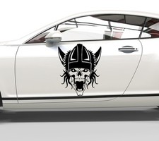 Aufkleber wikinger totenkopf - totenkopf,