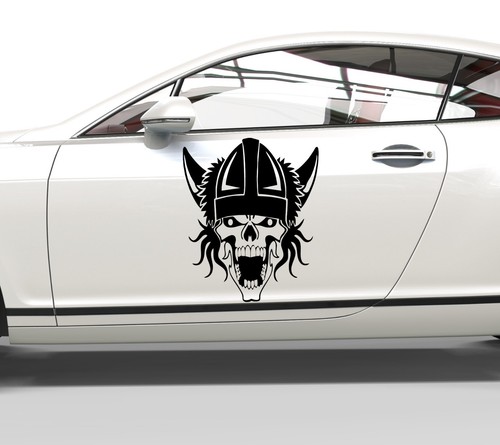 Aufkleber wikinger totenkopf - wikinger,