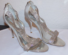 Damen Glitzersandalen, silber