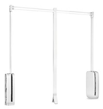 Kleiderlift für Garderoben, Schrankbreite 600-830mm regulierbar, weiss