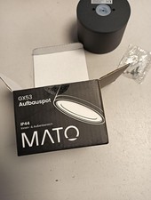 MATO Aufbauspot GX53 schwarz - IP44 Spritzwassergeschützt - Ø80x60mm