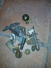 Konvolut Beschläge Möbelrosetten Griffe Riegelschloss Nägel Metall Mix alt antik