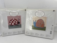 Stickpackungen Rico Design Marienkäfer Schnecke Kinder Gobelinstich Stramin
