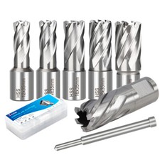 7x Kernbohrer Satz Weldon Schaft Bohrer 12-22mm Kernlochbohrer mit Auswerfstift