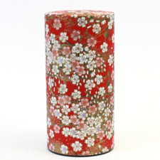 Teedose Kirschblüte rot für 200 g Teeblätter, original Japan