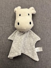 ♥TOPOMINI Schmusetuch Nilpferd Schnuffeltuch grau weiß Sterne ♥