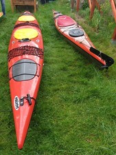 2er-Kajak Prijon Yukon K II Sport, Farbe rot, kippsicher durch Plattboden unten