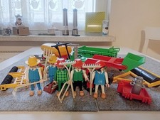 Playmobil Bauernhof Traktor Anhänger,Walze,Egge,Pflug,Jauchefass, Milchkannen