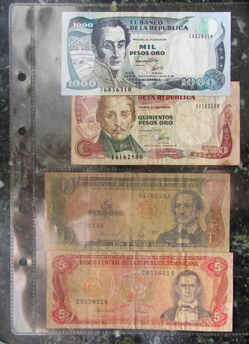 Alte banknoten kolumbien - 4, und