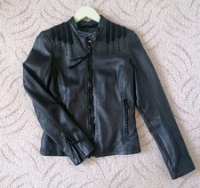 Tigha ◾Neu Damen   Leder Jacke Gr S schwarz tolle raffinierte Details  