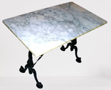 Marmortisch mit Fuß aus Guss-Eisen, gut erhalten, zum Abholen