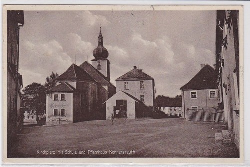 93054 kirchplatz mit schule - 93054, ak