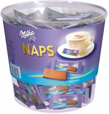 (25,84€/1kg) Milka Naps Alpenmilch -  Mini Schokolade Täfelchen - 1000g Dose