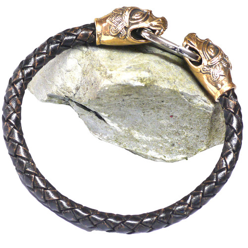 Bronze wikinger armreif leder - bronze,