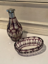 Sehr altes Parfum flakon mit Schale