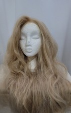 Lacefront Lace Front Lang Wellig Locken Blond Dunkelblond Wig Perücke Cosplay