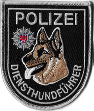 Polizei HESSEN Schäferhund Diensthundführer K-9 DHF Abzeichen Patch BLACK Ffm