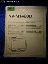 Sony Bedienungsanleitung KV M1420D Color TV (#1970)