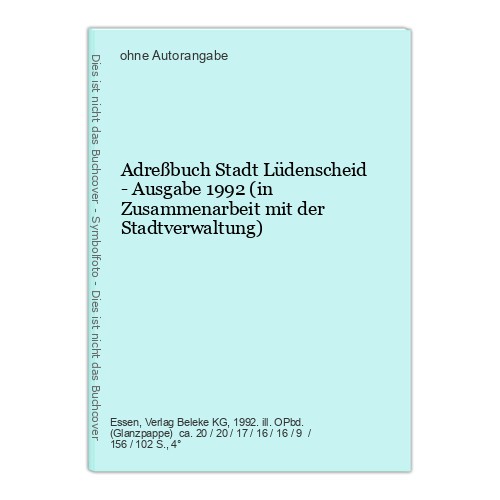 Adreßbuch stadt lüdenscheid - adreßbuch,