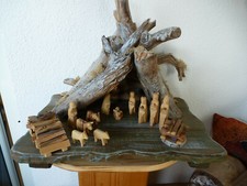 Weihnachtskrippe,  Wurzelholz