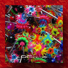 »»» 3er, 5er SET BUNTE KOOSH SILIKON Puschel ZUNGEN PIERCING 4647
