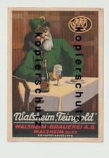 AK Walsheim Brauerei Feingold Werbung original