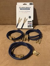 Oehlbach NF 1 Master Cinchkabel 1m blau HiFi 24 Karat vergoldet OFC Kupfer