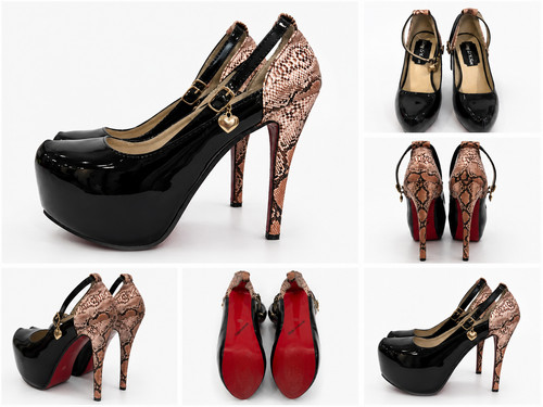 Damen plateau high heels - heels, –