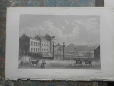 Basel das neue Spital, Stahlstich, (R. Höfle/F. Höfer), 1857 19. Jahrhundert