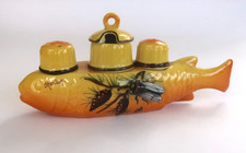 MENAGE SALZ PFEFFER SENF  SAMMELOBJEKT DEKO AUS FRANKREICH PROVENCE 80er JAHRE