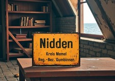 Ortsschild Nidden Ostpreußen