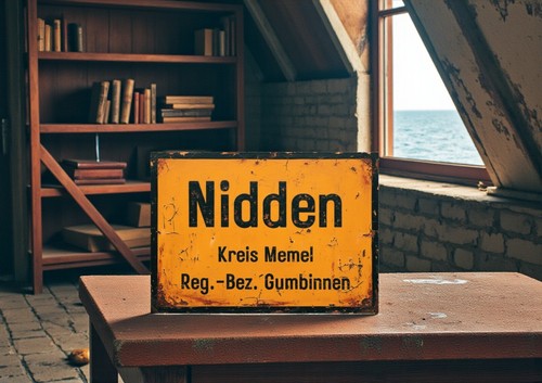 Ortsschild nidden ostpreußen - nidden,