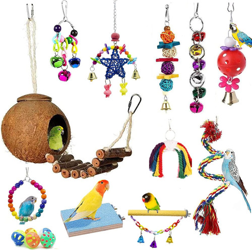 Teiliges vogelspielzeug set - vogelspielzeug,
